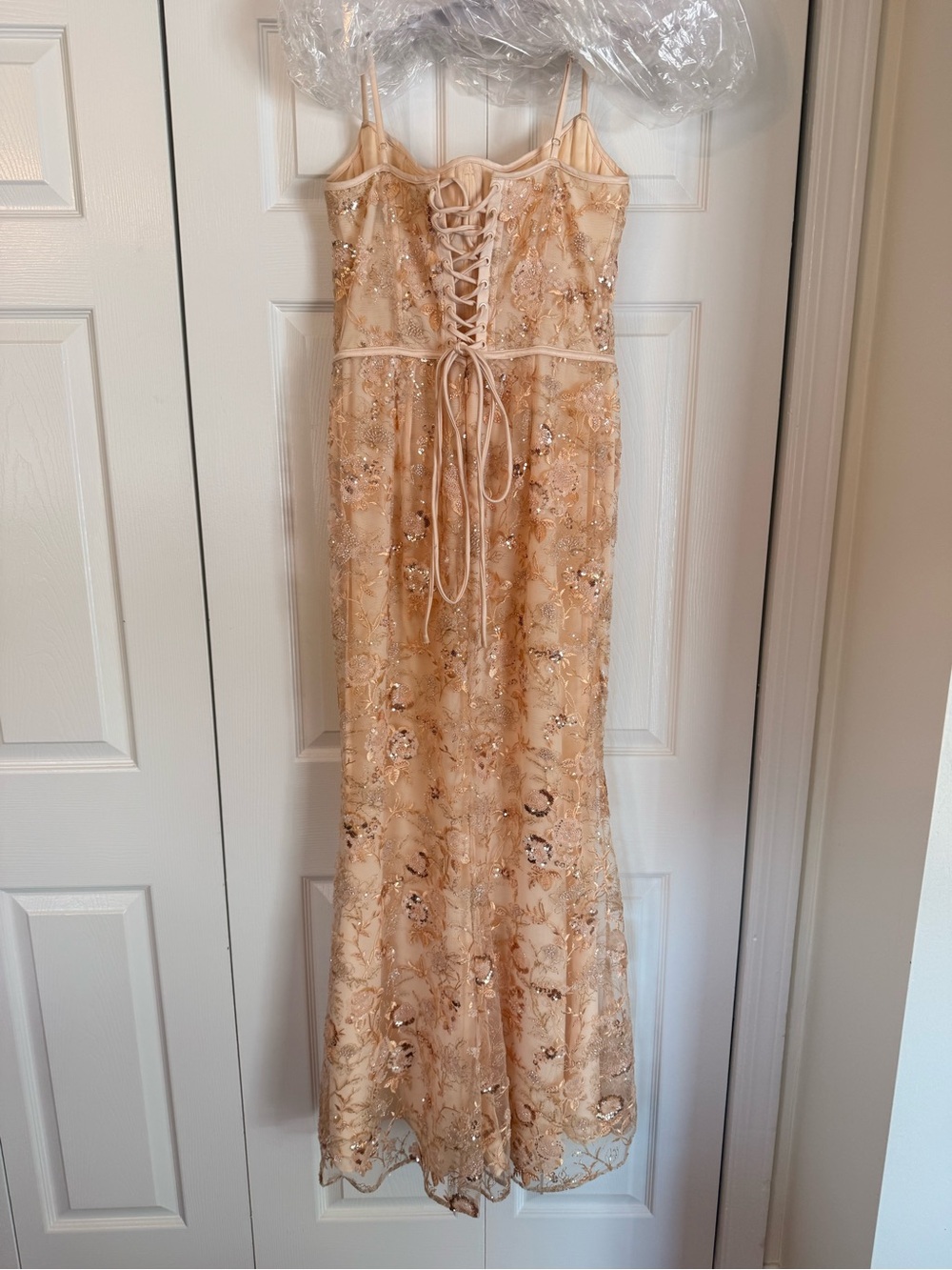 House of CB Peach Hand Beaded Embellished Corset Maxi Dress - Limited Edition - Picture 4 of 5